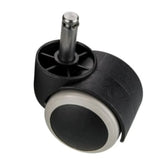 Rueda giratoria de goma para muebles con pasador de montaje de 10 mm - Ø50 mm