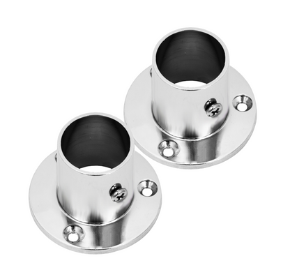 Conjunto de 2 bridas altas para tubo de 25 mm, cromadas – Furnica