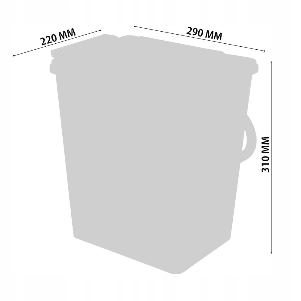 Cubo de basura extraíble para cocina con cierre suave de 2 x 10L con placas de color - Armario de 400mm (5) – Furnica
