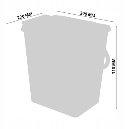Cubo de basura extraíble para cocina con cierre suave de 2 x 10L con placas de color - Armario de 400mm (5) – Furnica
