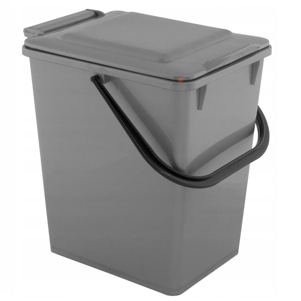 Cubo de basura extraíble para cocina con cierre suave de 2 x 10L con placas de color - Armario de 400mm