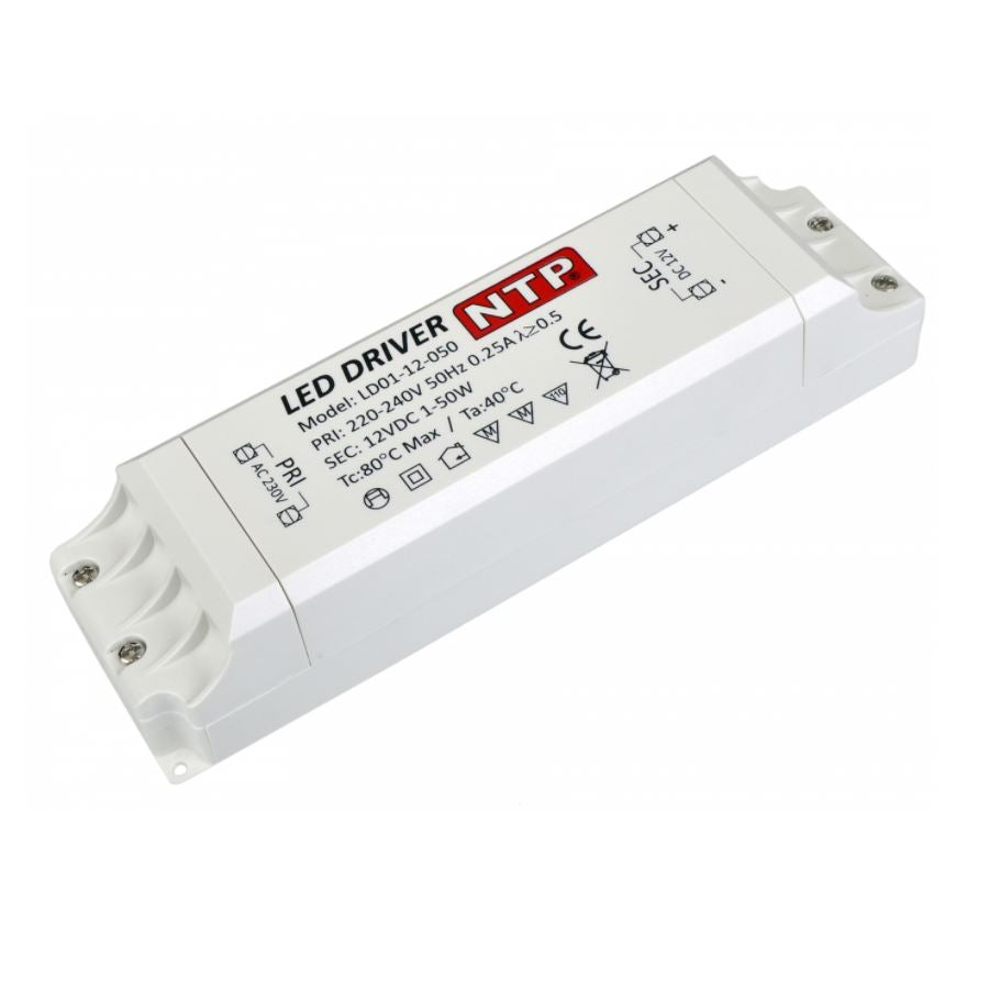 Fuente de alimentación para iluminación LED (sin cableado) – 50W se traduce al español como "50 vatios". – Furnica