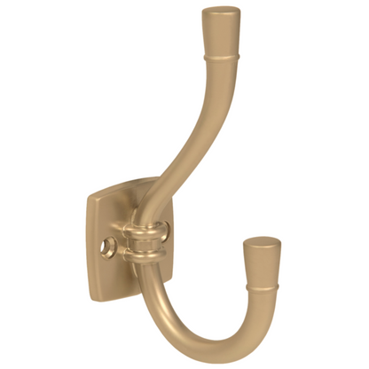 Doble gancho para sombrero y abrigo - 115mm - Dorado mate – Furnica