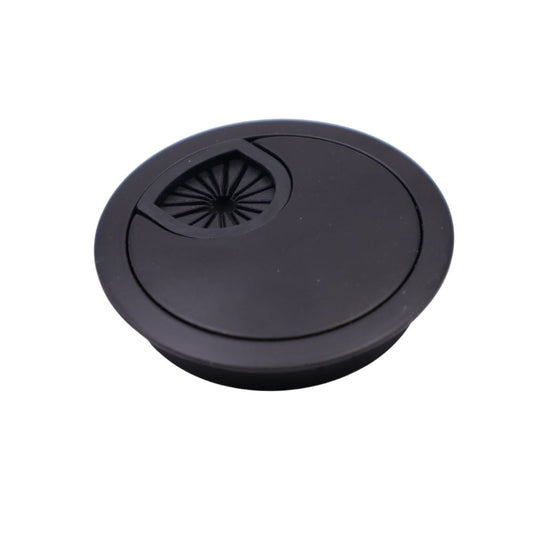 Pasacables de metal con orificio de goma - Negro mate Ø60mm – Furnica