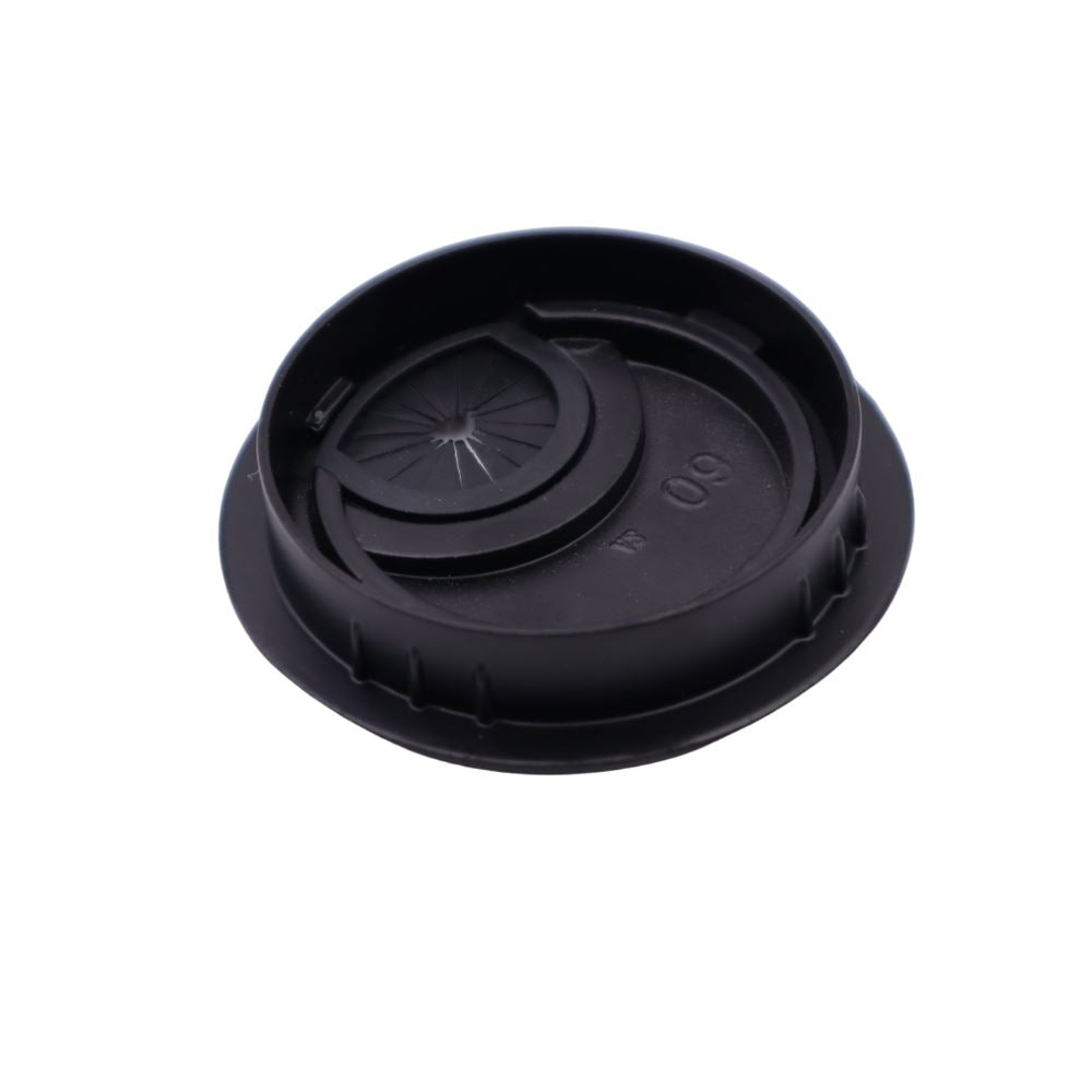 Pasacables de metal con orificio de goma - Negro mate Ø60mm