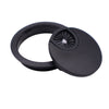 Pasacables de metal con orificio de goma - Negro mate Ø60mm