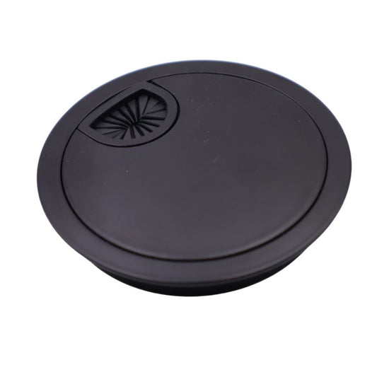 Pasacables de metal con orificio de goma - Negro mate Ø80mm – Furnica
