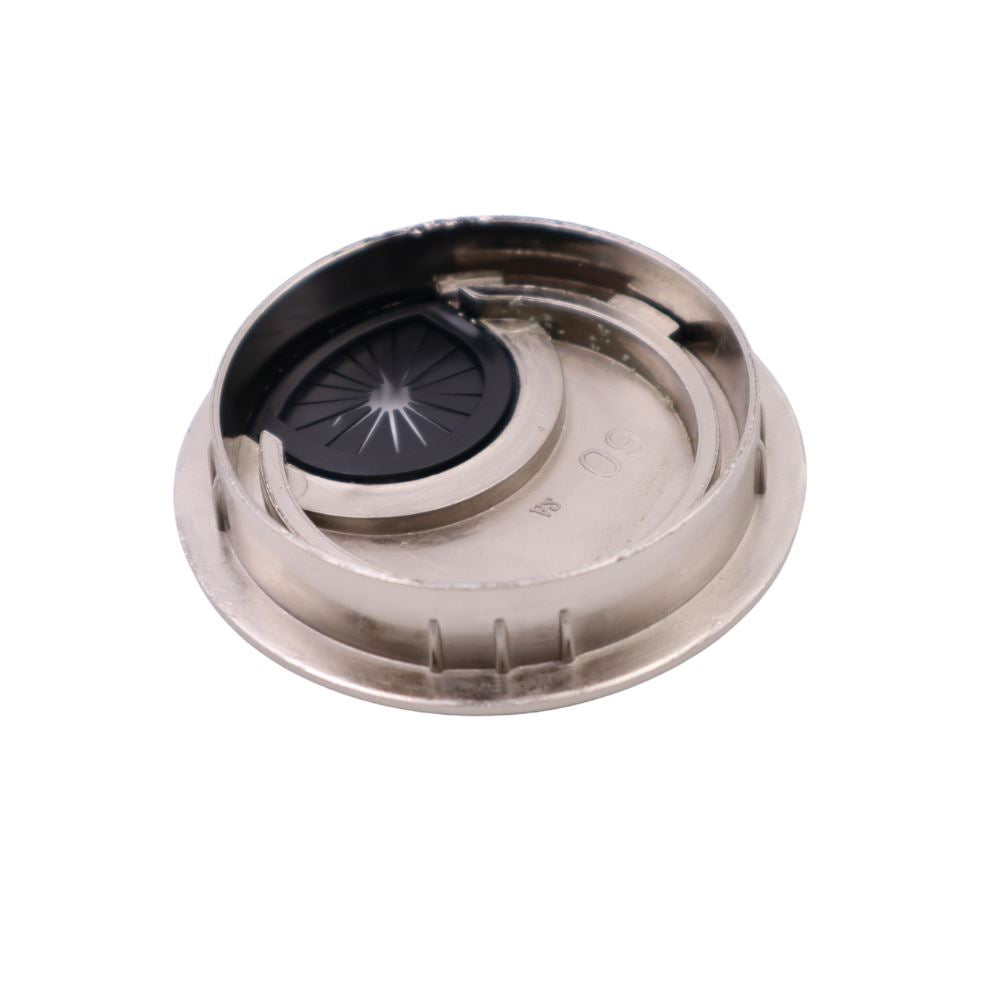 Pasacables de metal con agujero de goma - Acero cepillado Ø60mm (3) – Furnica