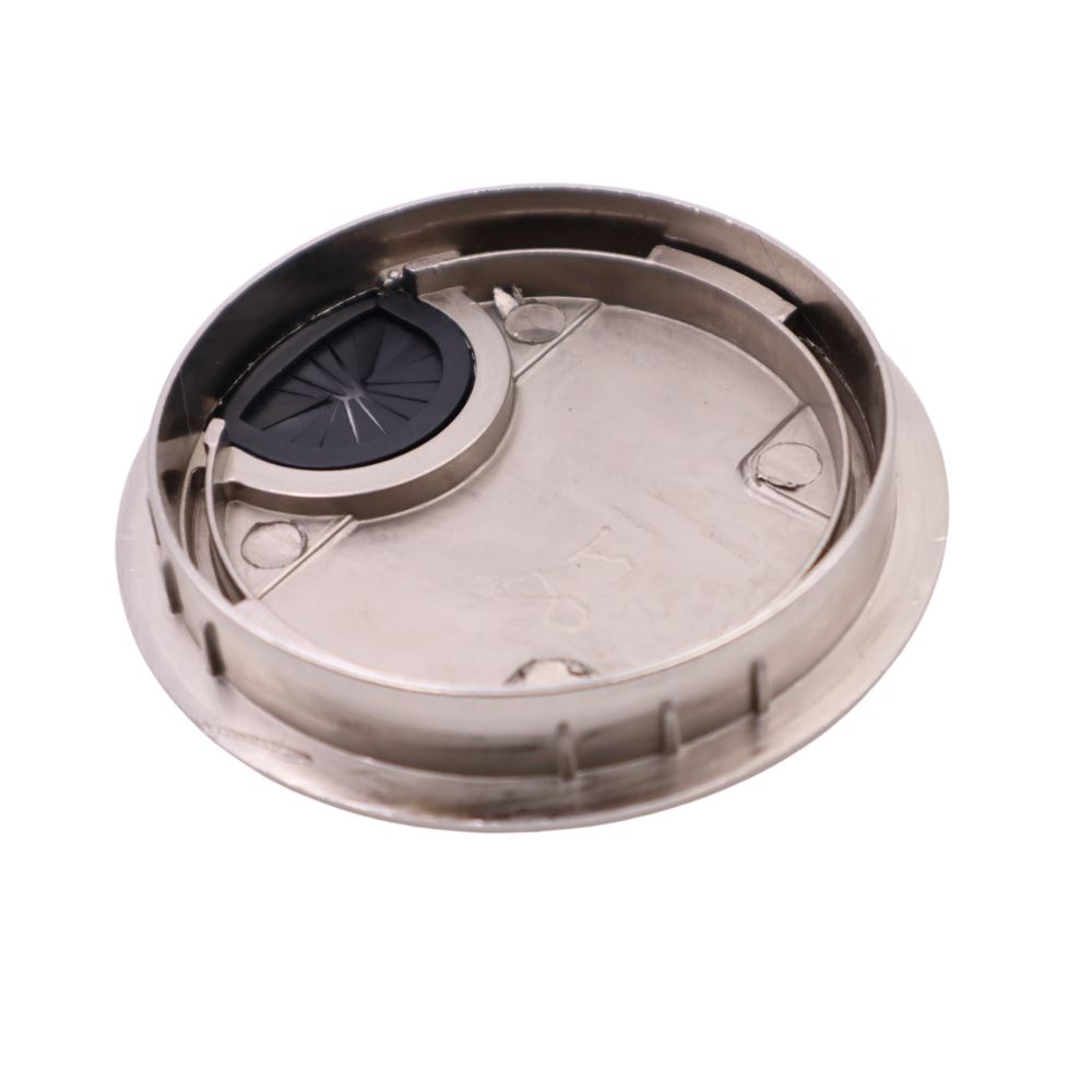 Pasacables de metal con agujero de goma - Acero cepillado Ø80mm (3) – Furnica