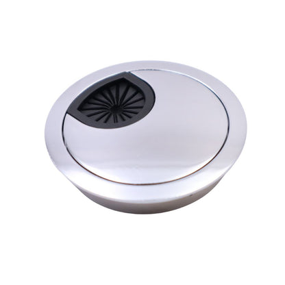 Pasacables de metal con agujero de goma - Cromado Ø60mm – Furnica