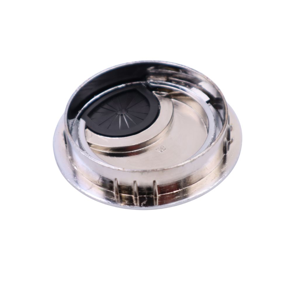 Pasacables de metal con agujero de goma - Cromado Ø60mm (3) – Furnica