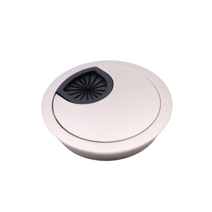 Pasacables de metal con orificio de goma - Satinado Ø60mm – Furnica