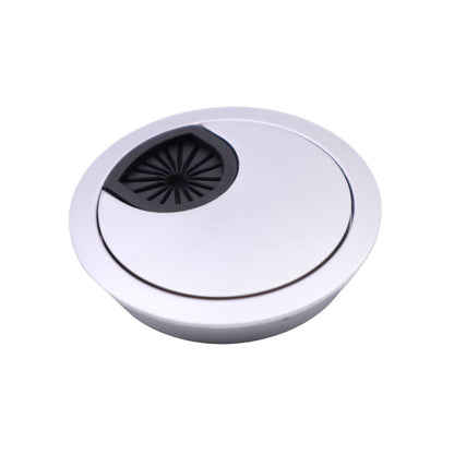 Pasacables de metal con orificio de goma - Plata Ø60mm – Furnica