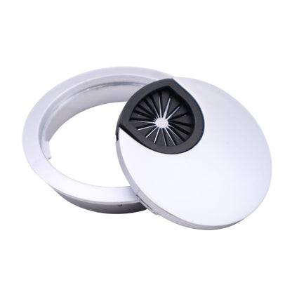Pasacables de metal con orificio de goma - Plata Ø60mm (2) – Furnica