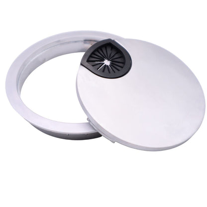 Pasacables de metal con orificio de goma - Plata Ø80mm (2) – Furnica