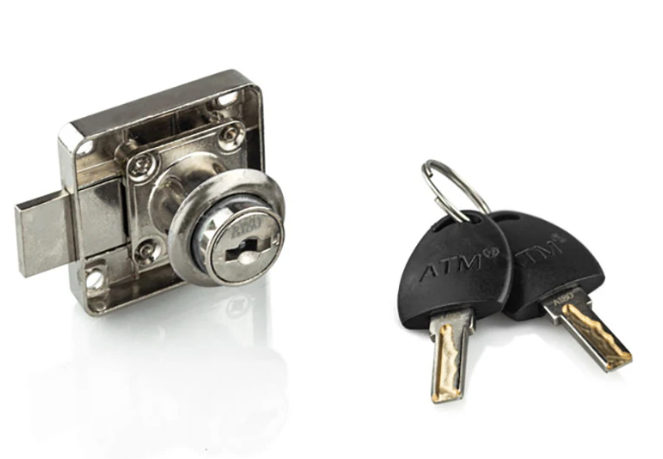 Cilindro de cerradura de mueble ZB-300/S1 con llave idéntica - cromado