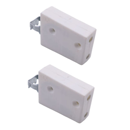 Soporte de gabinete de nylon, universal - L+R, 2D Eco - Blanco (2) – Furnica