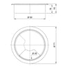 Pasacables de plástico Ø60mm, crema