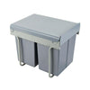 Cubo de basura extraíble para cocina - 2x20L - armario de 400mm