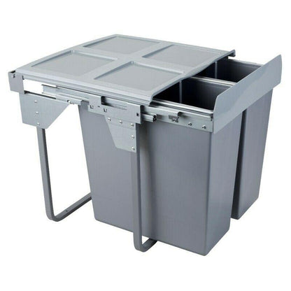 Cubo de basura extraíble para cocina - 2x34L - Armario de 600mm – Furnica