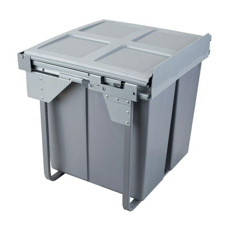 Cubo de basura extraíble para cocina - 2x34L - Armario de 600mm
