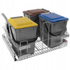 Cubo de basura extraíble para cocina con cierre suave de 3 x 10L - Armario de 600mm