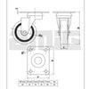 Rueda de goma para silla Ø60mm