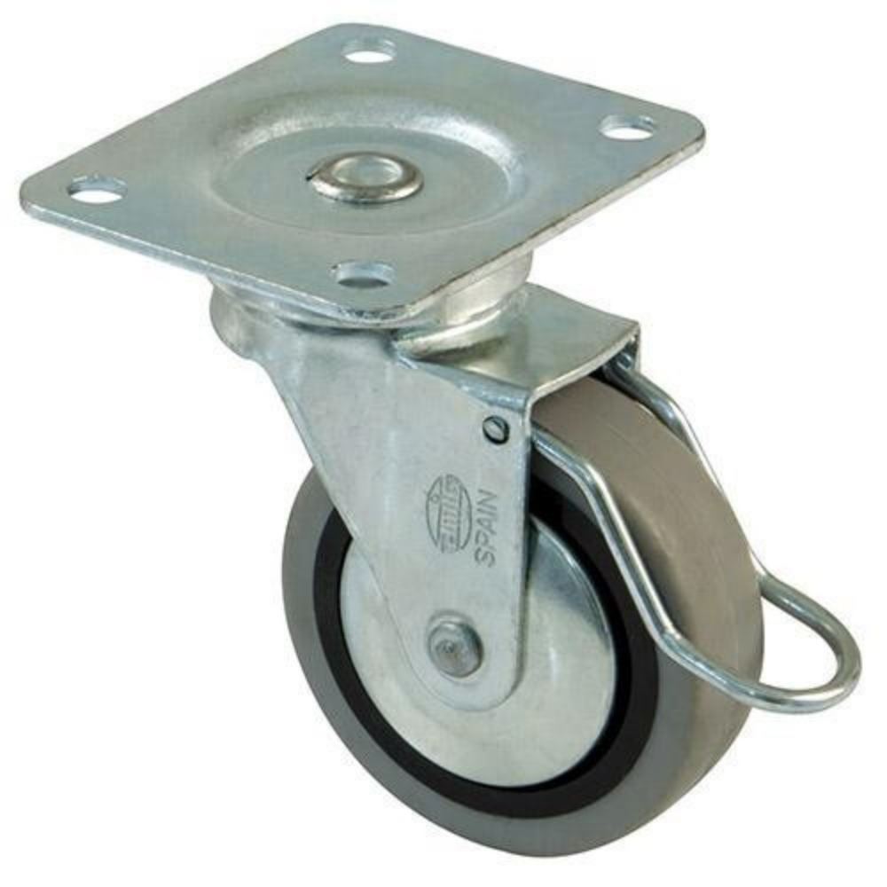 Rueda de goma con freno Ø60mm (2) – Furnica