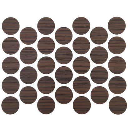 Tapas de cubierta de tornillo autoadhesivas - Zebrano oscuro de 18 mm – Furnica
