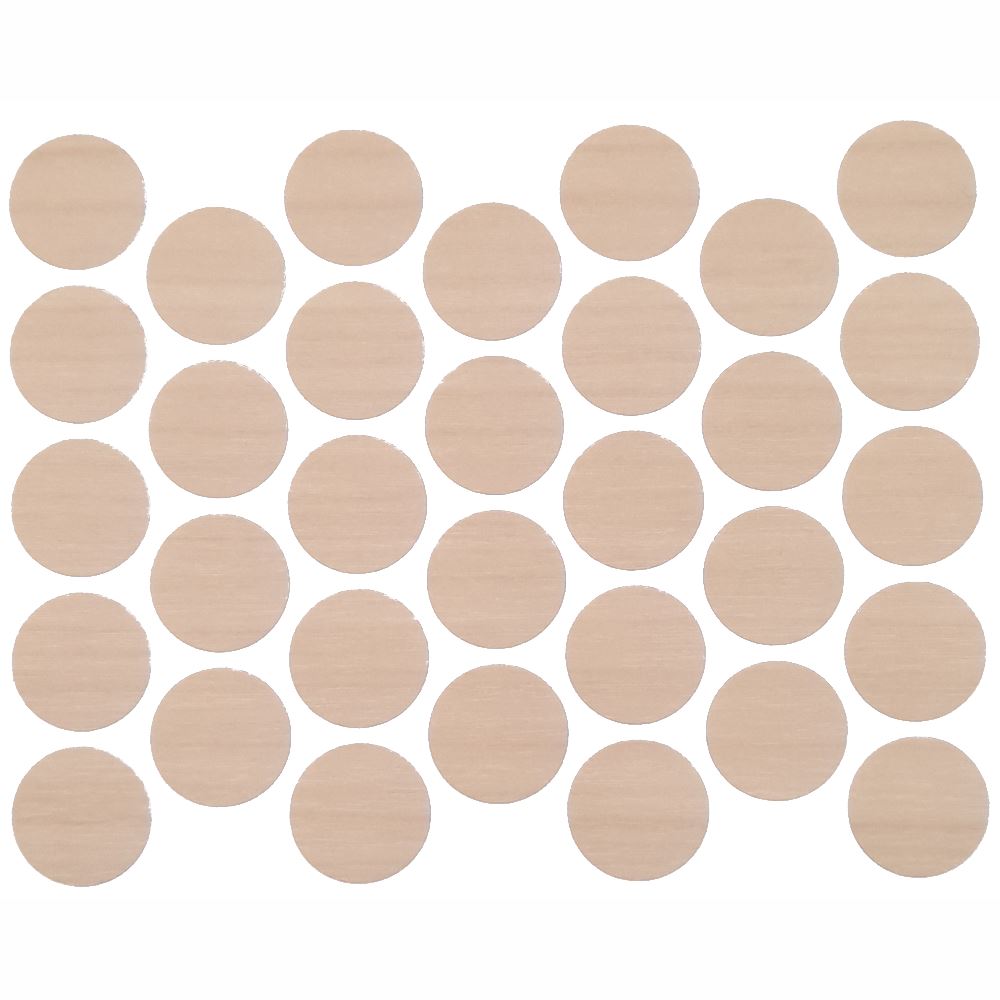 Tapas de cubierta de tornillo autoadhesivas - Abedul natural de 18 mm – Furnica