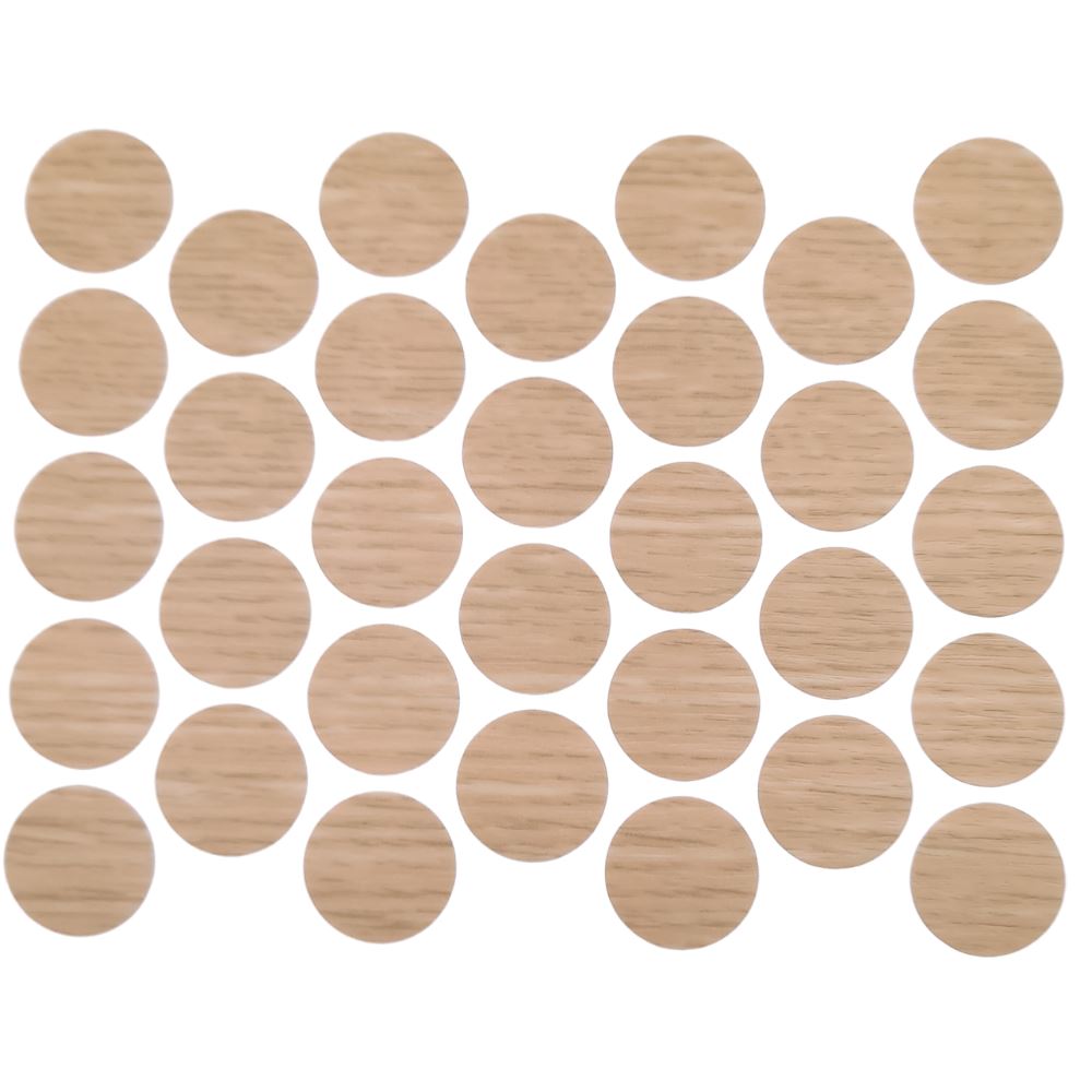 Tapas de cubierta de tornillo autoadhesivas - Roble natural de 18 mm – Furnica