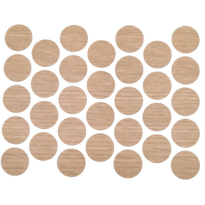 Tapas de cubierta de tornillo autoadhesivas - Roble natural de 18 mm – Furnica