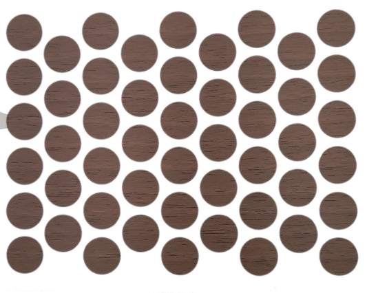 Screw cover caps Self-Adhesive - Venezia Walnut 14mm Furnica 