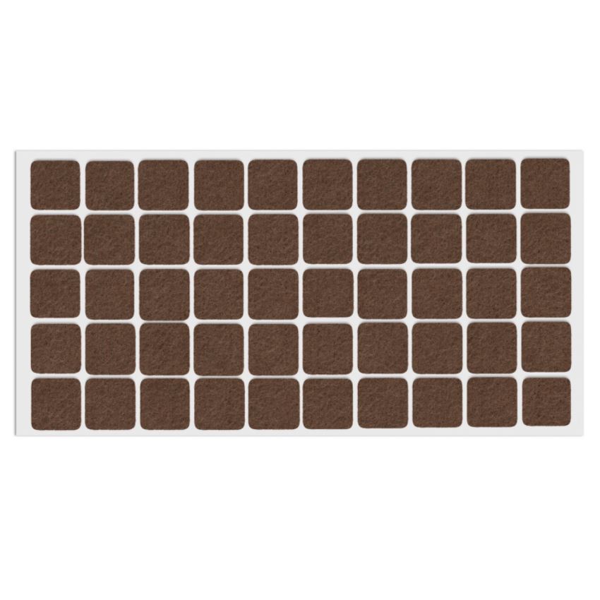 Almohadilla de fieltro autoadhesiva de 20x20mm - Marrón – Furnica