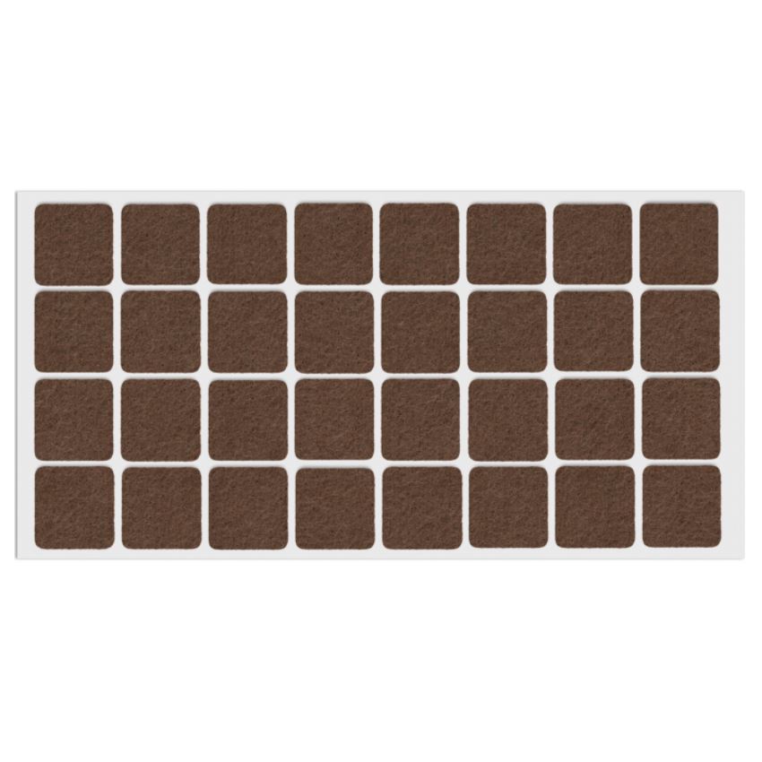 Almohadilla de fieltro autoadhesiva 25x25mm - Marrón – Furnica