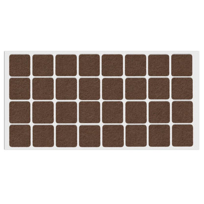 Almohadilla de fieltro autoadhesiva 25x25mm - Marrón – Furnica