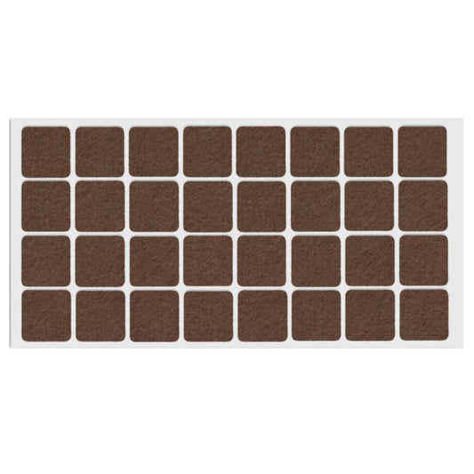 Almohadilla de fieltro autoadhesiva 25x25mm - Marrón – Furnica