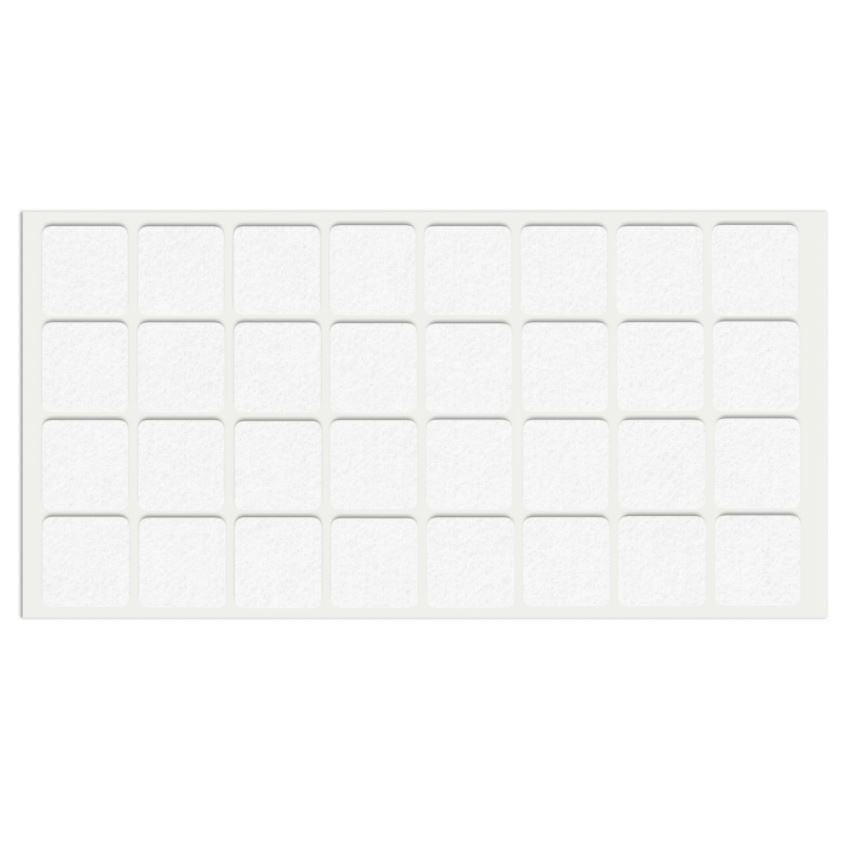 Almohadilla de fieltro autoadhesiva 25x25mm - Blanco – Furnica