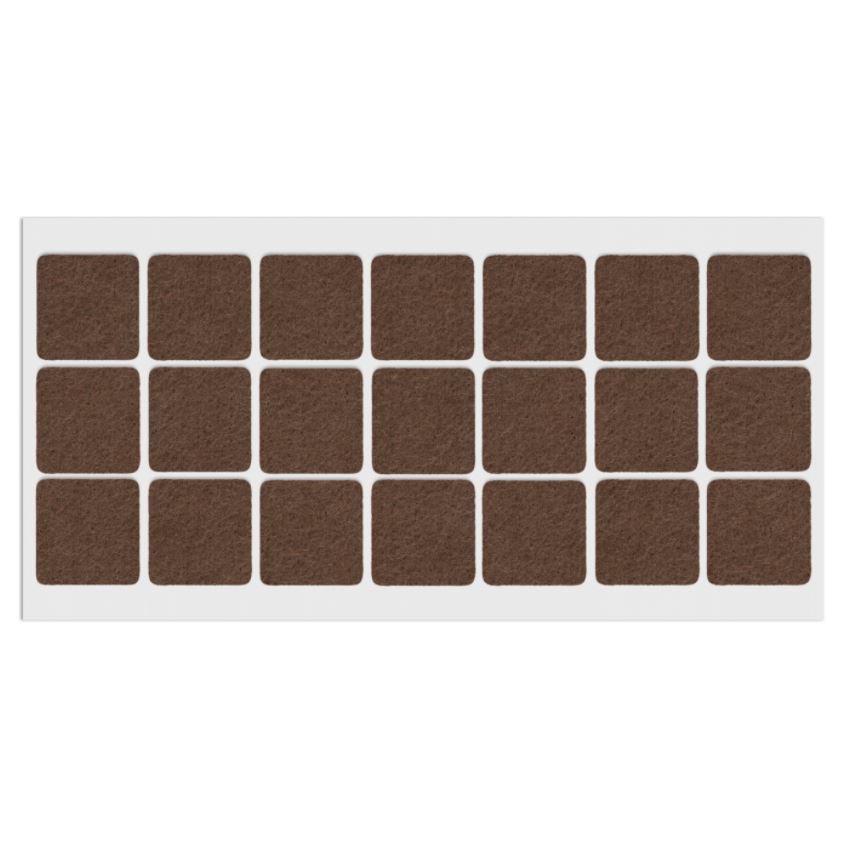 Almohadilla de fieltro autoadhesiva de 30x30mm - Marrón – Furnica