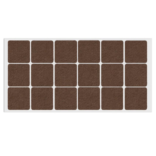 Almohadilla de fieltro autoadhesiva de 35x35mm - Marrón – Furnica
