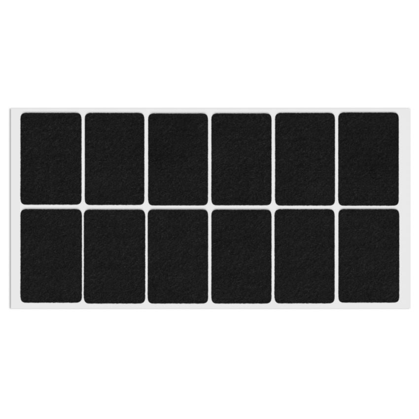 Almohadilla de fieltro autoadhesiva de 35x55mm - Negro – Furnica