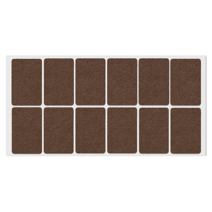 Almohadilla de fieltro autoadhesiva de 35x55mm - Marrón – Furnica