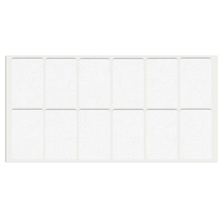 Almohadilla de fieltro autoadhesiva de 35x55mm - Blanco – Furnica