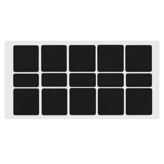 Almohadilla de fieltro autoadhesiva 40x40mm/20x40mm - Negra – Furnica