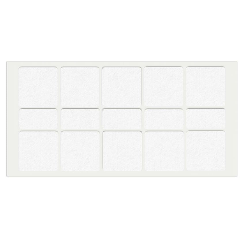 Almohadilla de fieltro autoadhesiva 40x40mm/20x40mm - Blanca – Furnica