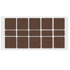 Almohadilla de fieltro autoadhesiva de 40x40mm/20x40mm - Marrón