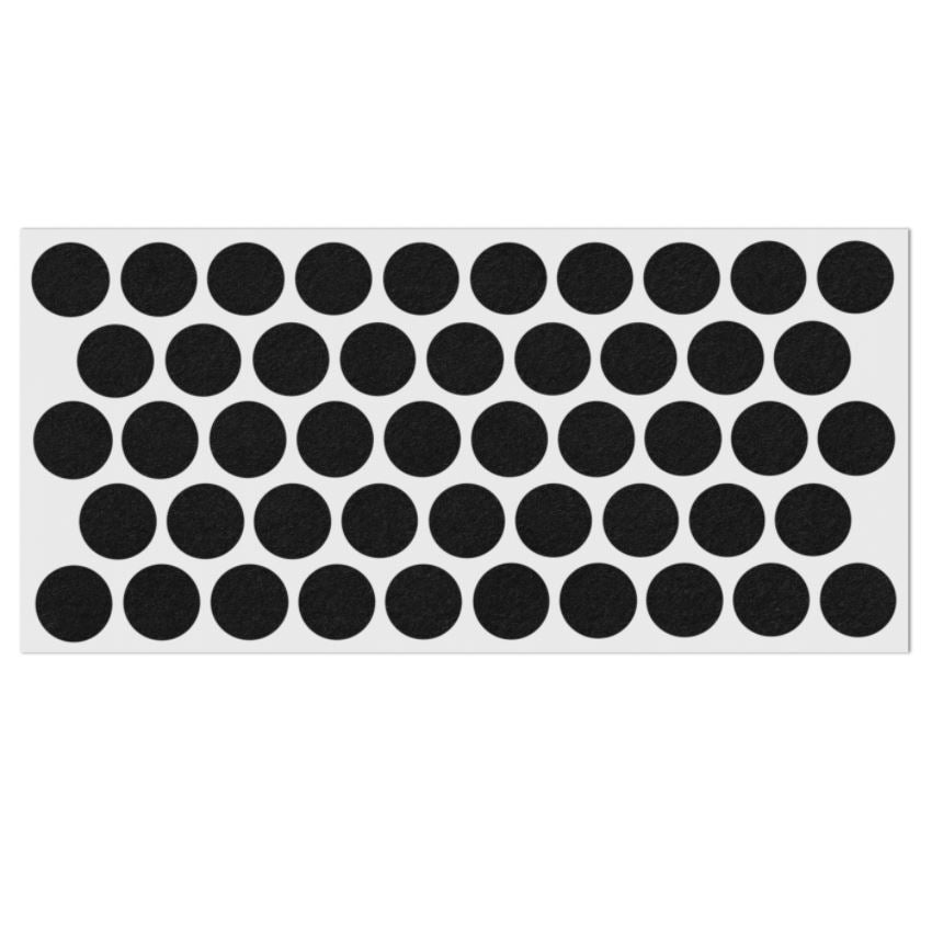 Almohadilla de fieltro autoadhesiva Ø20mm - Negra – Furnica