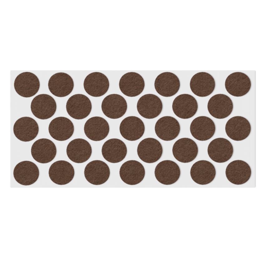 Almohadilla de fieltro autoadhesiva Ø24mm - Marrón – Furnica