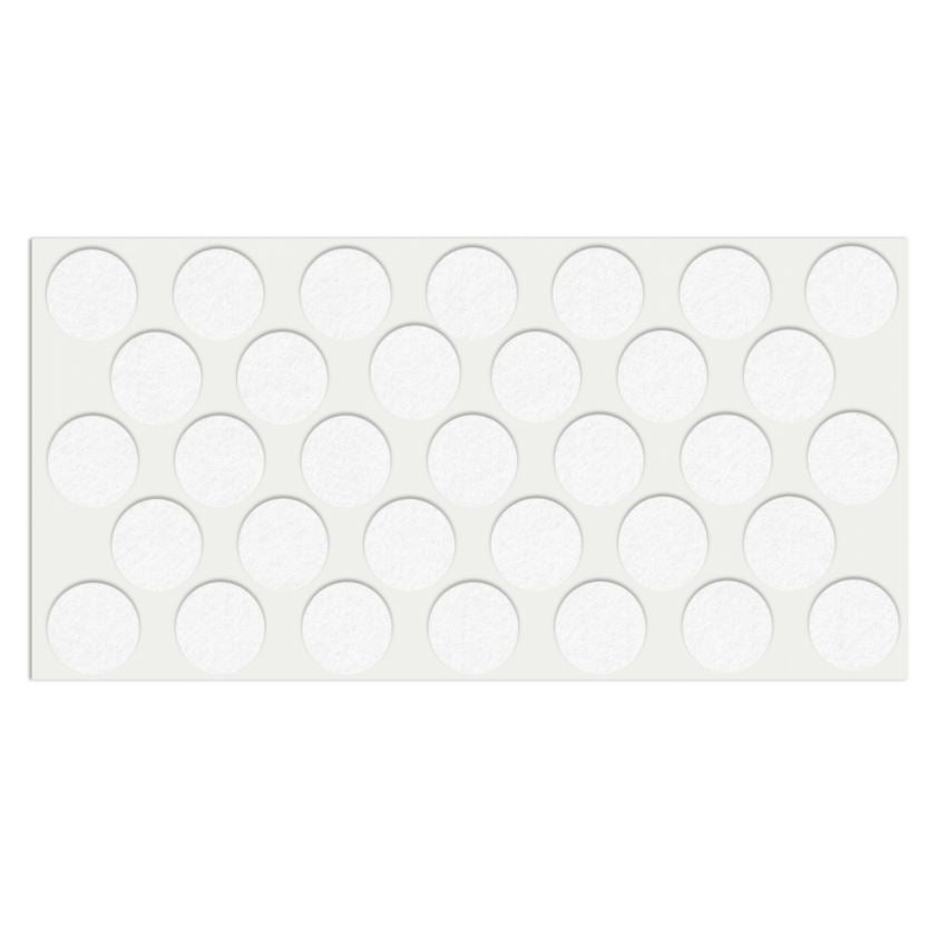 Almohadilla de fieltro autoadhesiva Ø24mm - Blanca – Furnica