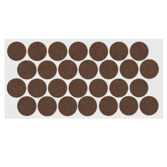 Almohadilla de fieltro autoadhesiva Ø28mm - Marrón – Furnica